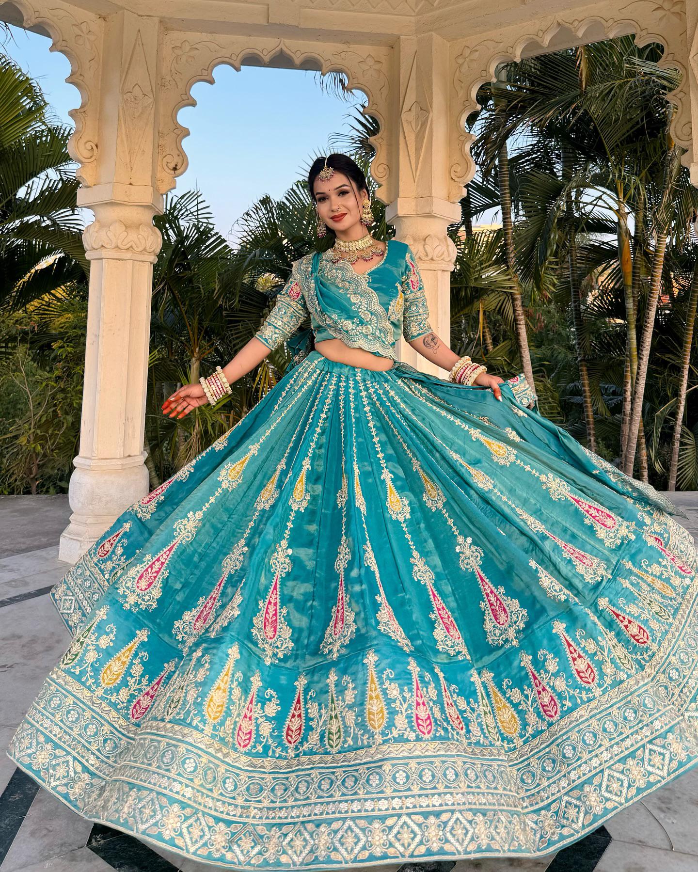 HOORIYA FSHIONS - Heavy Embroidery Lenhanga Choli